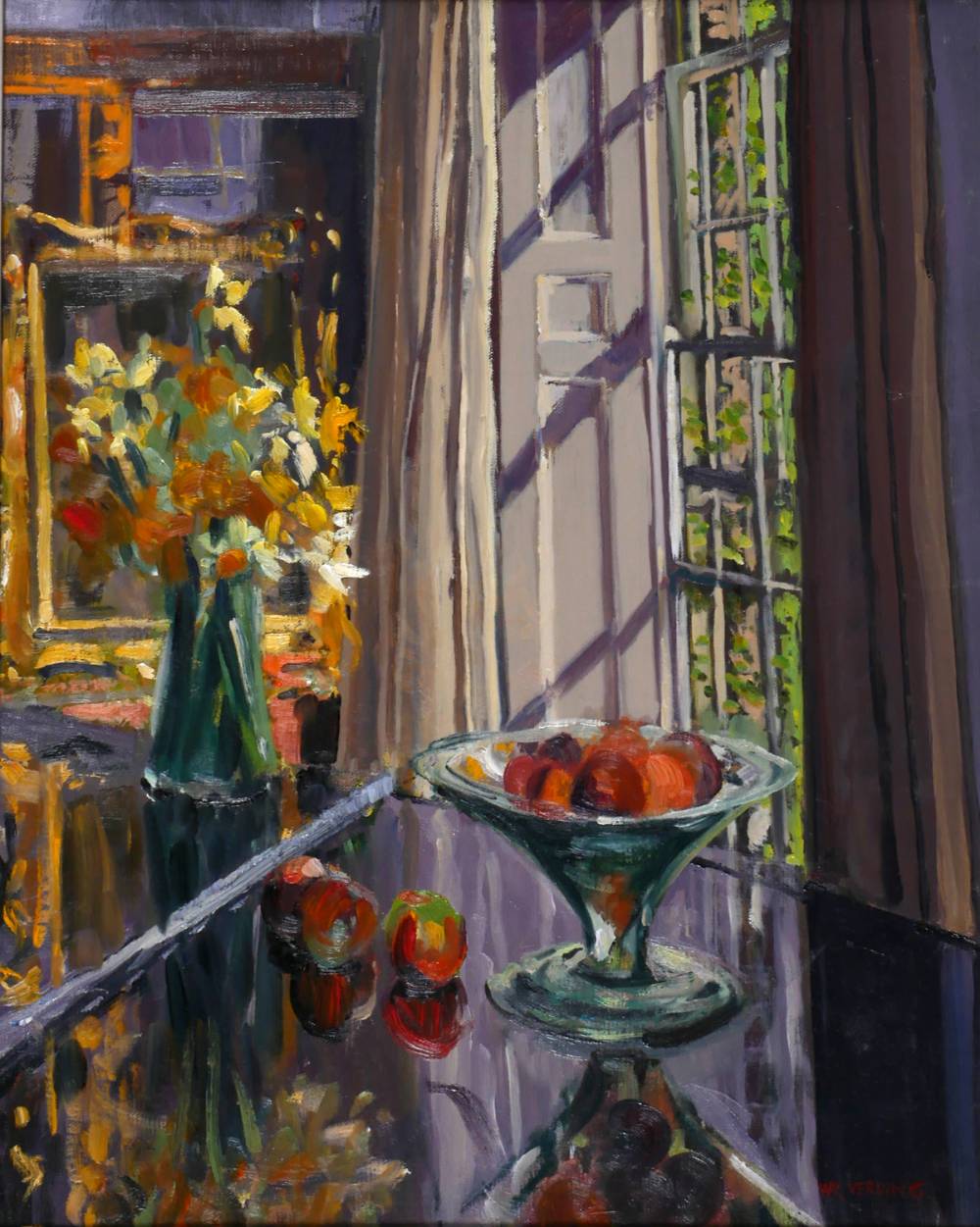 STILL LIFE WITH FLOWERS AND FRUIT by Walter Verling sold for 850 at Whyte's Auctions