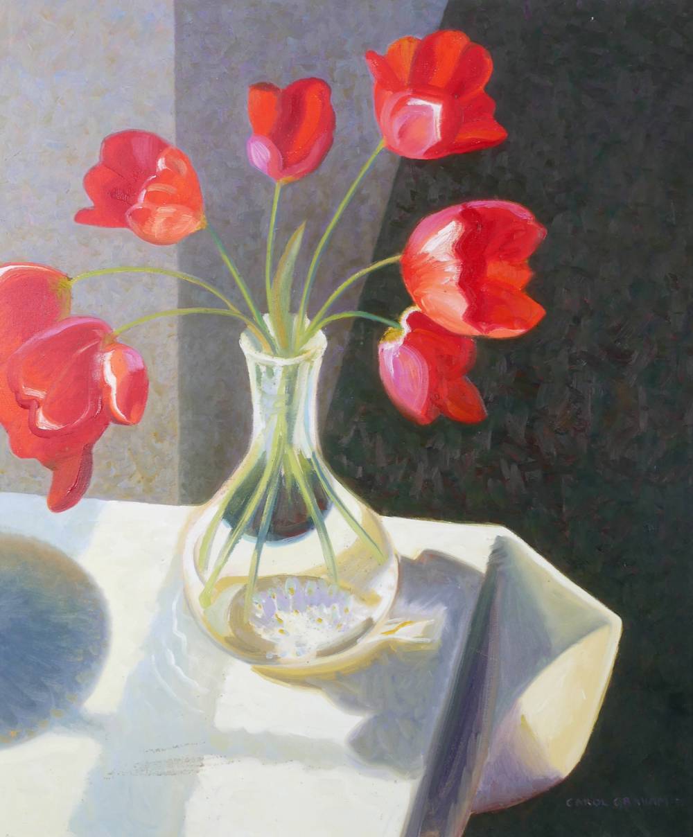 TULIPS, 1989 by Carol Graham sold for 290 at Whyte's Auctions