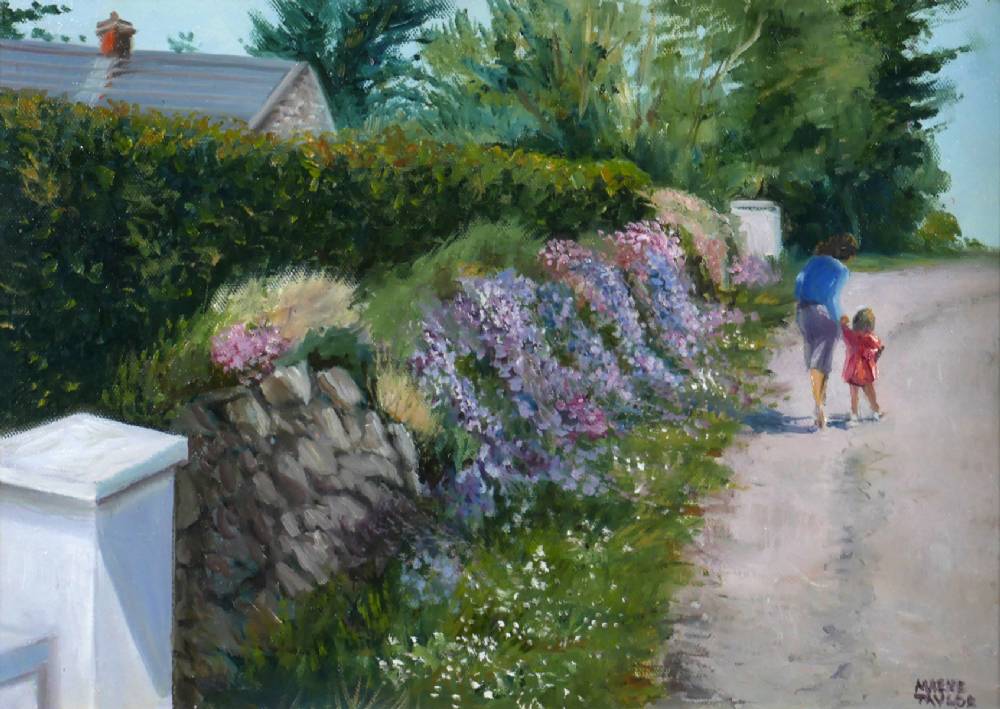 FLOWERING CAMPANULA, MYRTLEVILLE, COUNTY CORK by Maeve Taylor sold for 260 at Whyte's Auctions