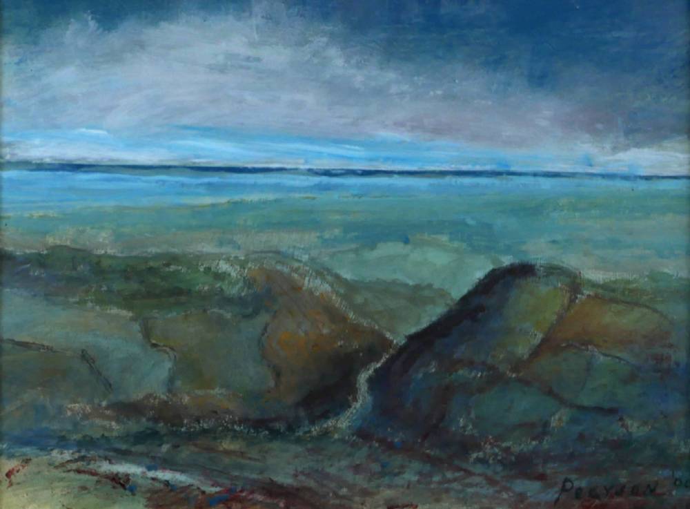GLEN OF THE DOWNS FROM THE TOP OF THE SUGARLOAF, JANUARY 2000 by Peter Pearson sold for 190 at Whyte's Auctions