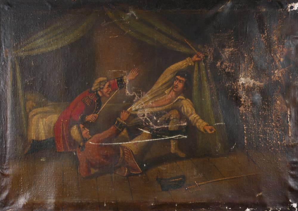 1798 Murder of Lord Edward FitzGerald - a near contemporaneous oil painting. at Whyte's Auctions