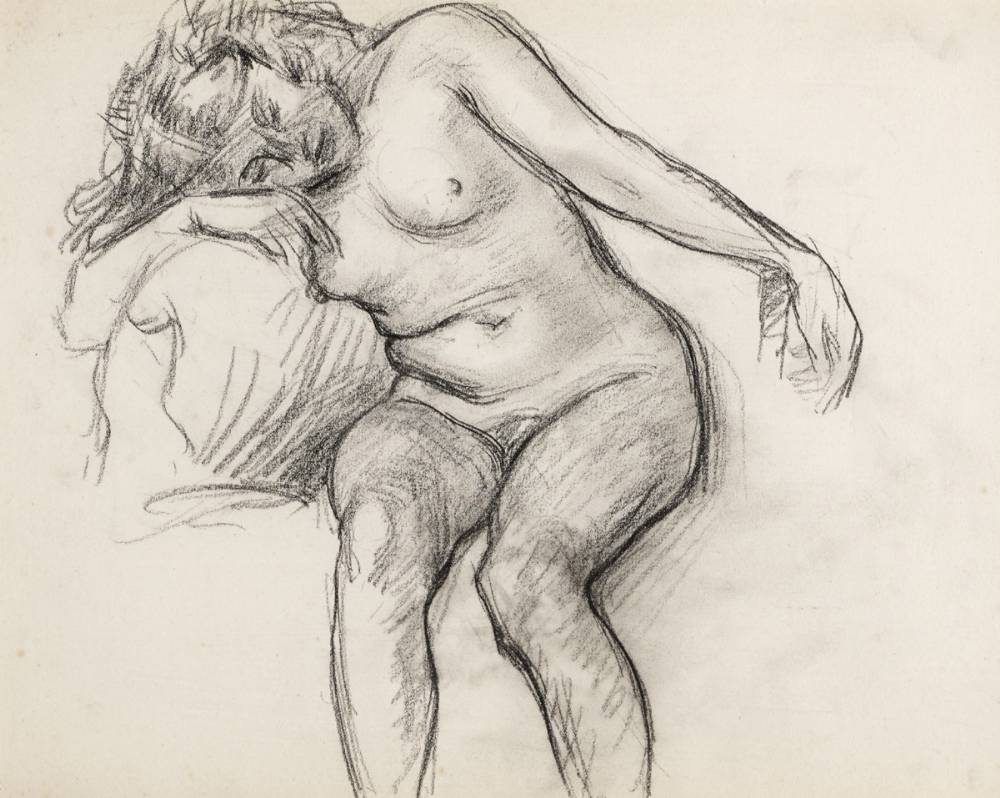 NUDE WITH HER HEAD ON HER ARM by Roderic O'Conor sold for 2,400 at Whyte's Auctions
