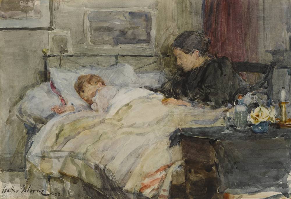 AT A CHILD'S BEDSIDE, 1898 by Walter Frederick Osborne sold for 16,000 at Whyte's Auctions
