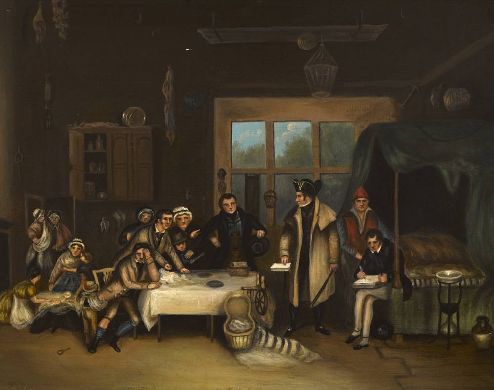 DISTRAINING FOR RENT (1815) by William Howis Junior sold for 2,700 at Whyte's Auctions