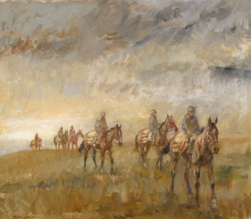 HORSES EXERCISING by Basil Blackshaw sold for 37,000 at Whyte's Auctions