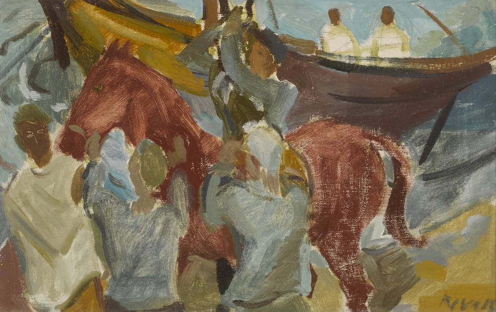 EMBARKING THE HORSE by Elizabeth Rivers sold for 700 at Whyte's Auctions