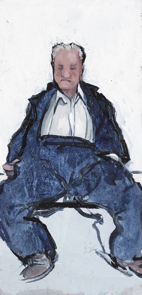 FARMER AT LOUDHAM, 1980 by Hector McDonnell sold for 290 at Whyte's Auctions