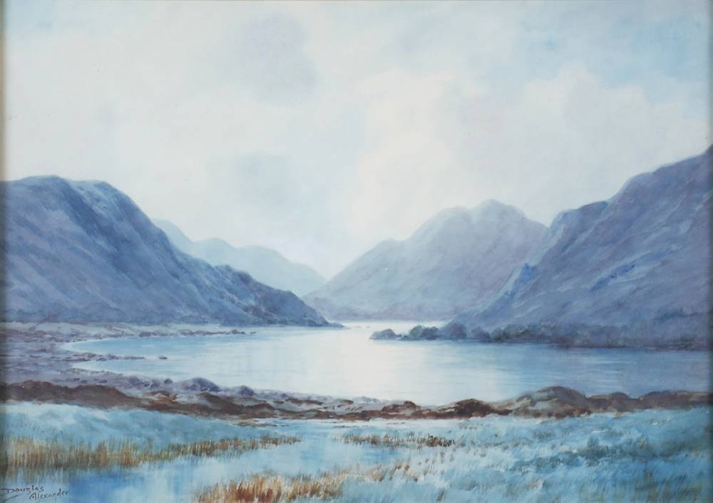AMONG THE TWELVE PINS, CONNEMARA by Douglas Alexander sold for 440 at Whyte's Auctions