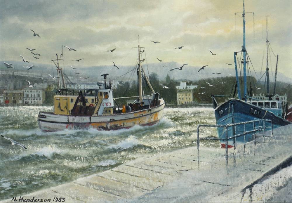 HOWTH HARBOUR, COUNTY DUBLIN, 1983 by Neville Henderson sold for 190 at Whyte's Auctions