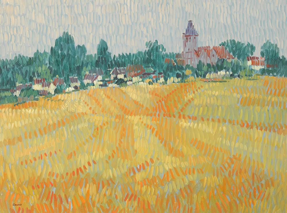 POST HARVEST LANDS AT LE VIGNAN, FRANCE by Desmond Carrick sold for 1,300 at Whyte's Auctions