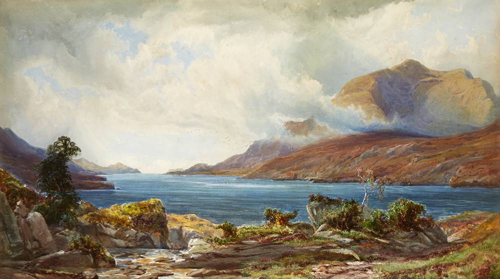 MOUNTAIN, KILLARY BAY, CONNEMARA, 1878 by John Faulkner sold for 1,000 at Whyte's Auctions