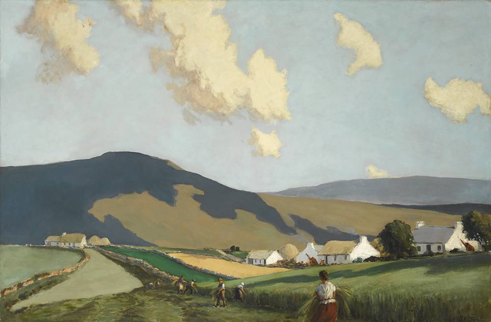 FLAX GROWING, NORTHERN IRELAND, 1927 by James Humbert Craig sold for 54,000 at Whyte's Auctions