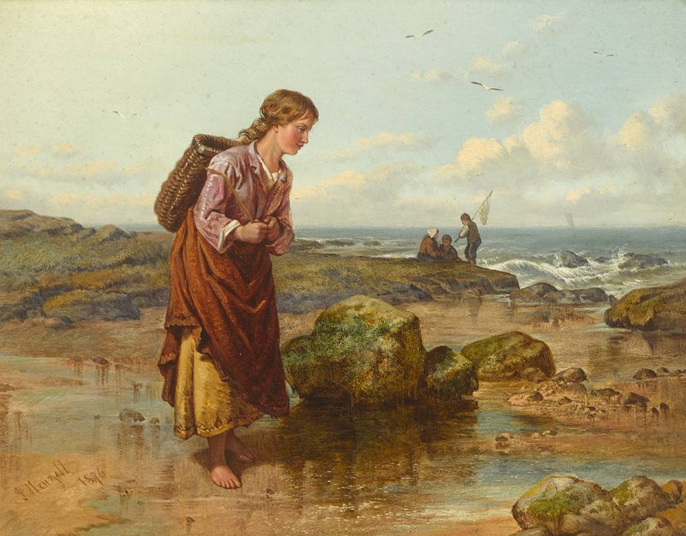 THE SHRIMP GIRL, 1876 by Isaac Henzell sold for 2,000 at Whyte's Auctions
