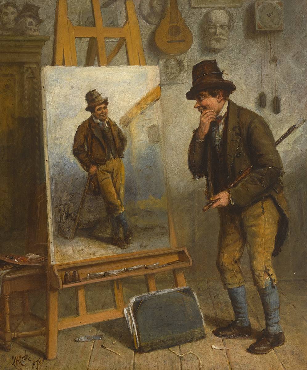 OBSERVING THE WORK, 1879 by Charles Henry Cook sold for 3,800 at Whyte's Auctions