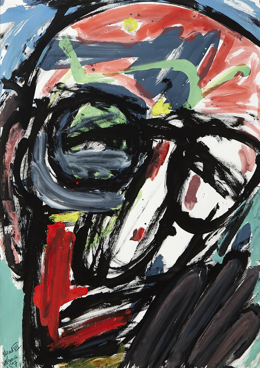 HEAD VII (HOMAGE TO PATRICK KAVANAGH), 1987 by Michael Kane sold for 2,800 at Whyte's Auctions
