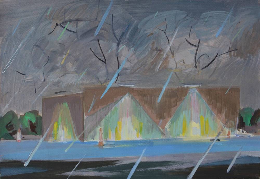 STUDY FOR HOARDING, LIGHTS, RAIN, 2019 by Mairead O'hEocha sold for 3,400 at Whyte's Auctions
