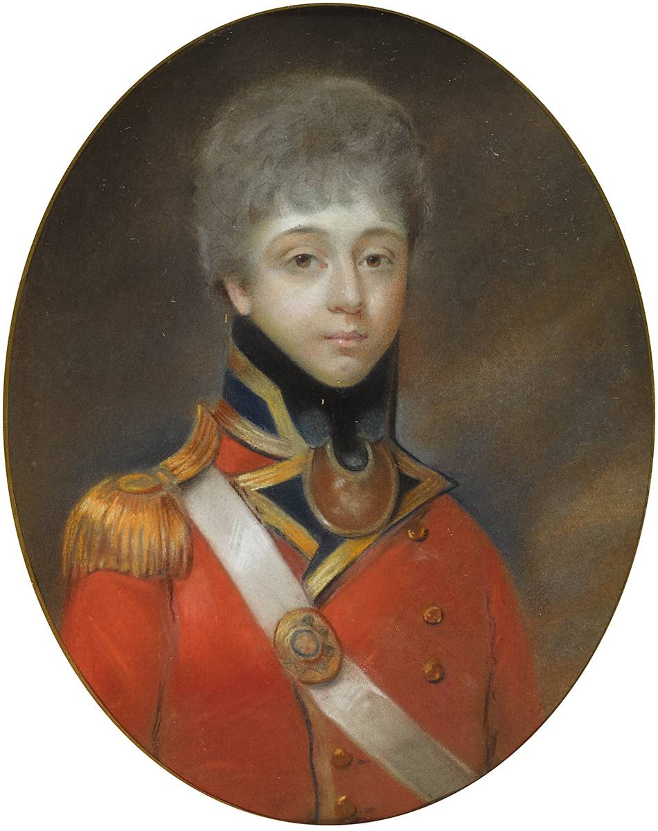 PORTRAIT OF A YOUNG OFFICER by Hugh Douglas Hamilton sold for 1,500 at Whyte's Auctions