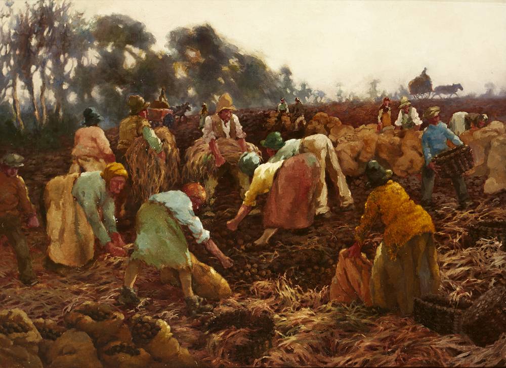 POTATO HARVEST, 1931 by Lilian Lucy Davidson ARHA (1893-1954) at Whyte's Auctions