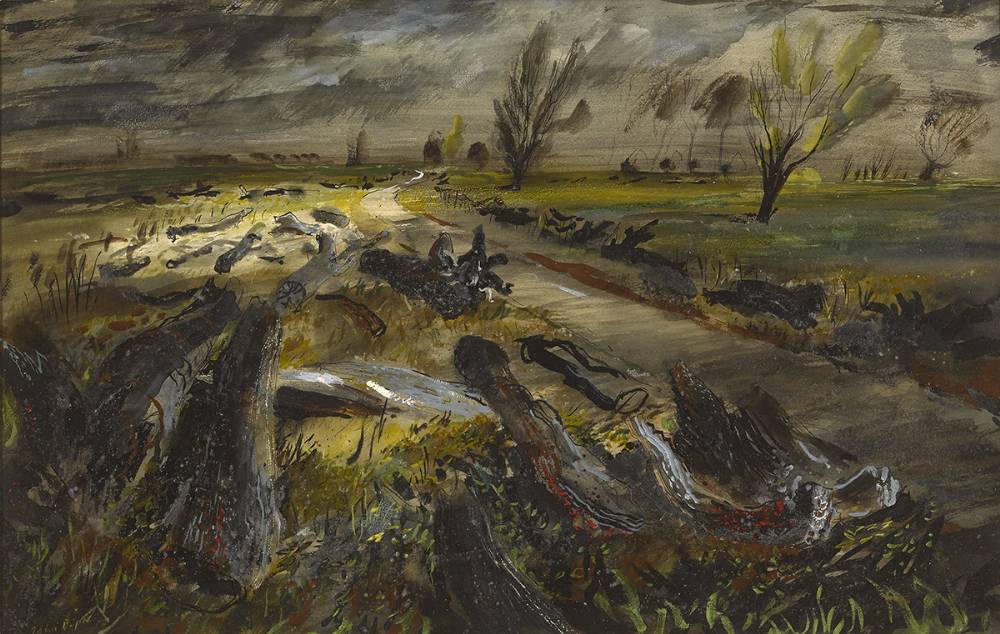 LOGS ON A FEN ROAD by John Piper sold for 10,000 at Whyte's Auctions