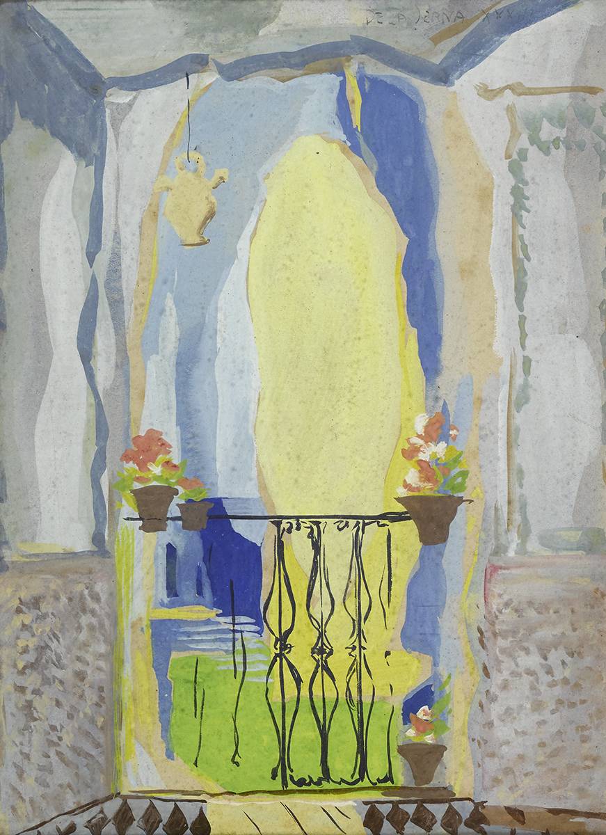 VIEW FROM A WINDOW OF A TERRACE, 1933 by Ismael Gonzalez De La Serna sold for 2,200 at Whyte's Auctions
