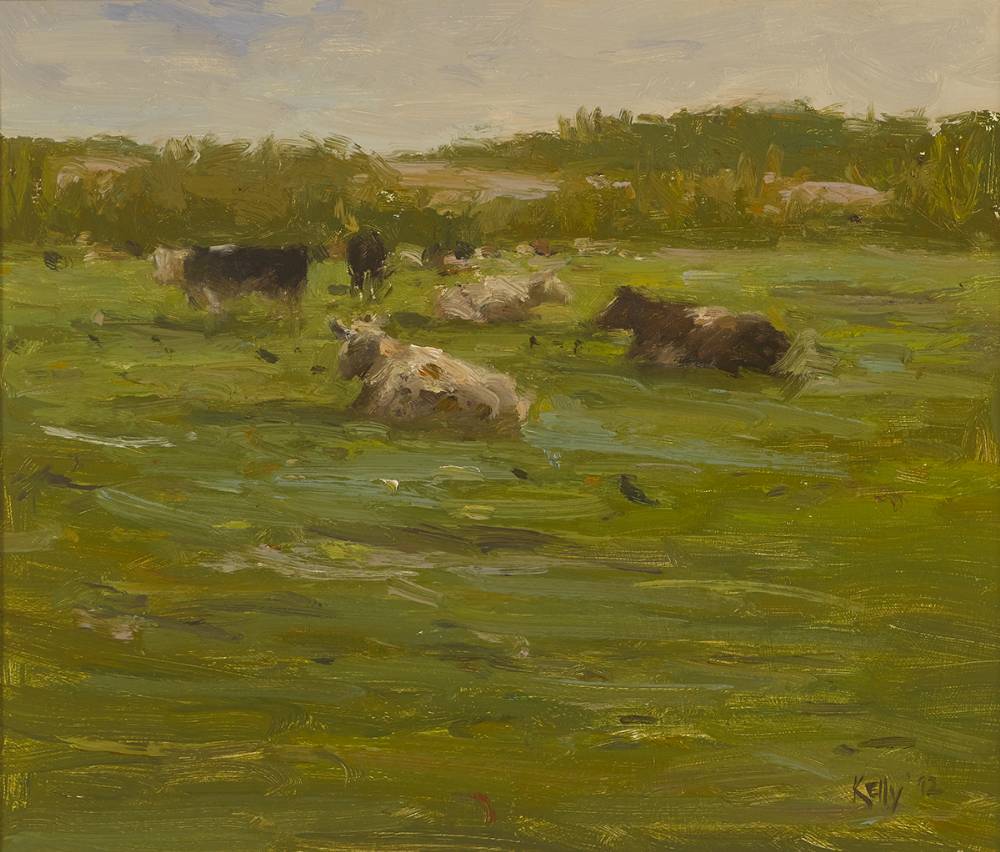 COWS RESTING, 1992 by Paul Kelly sold for 800 at Whyte's Auctions
