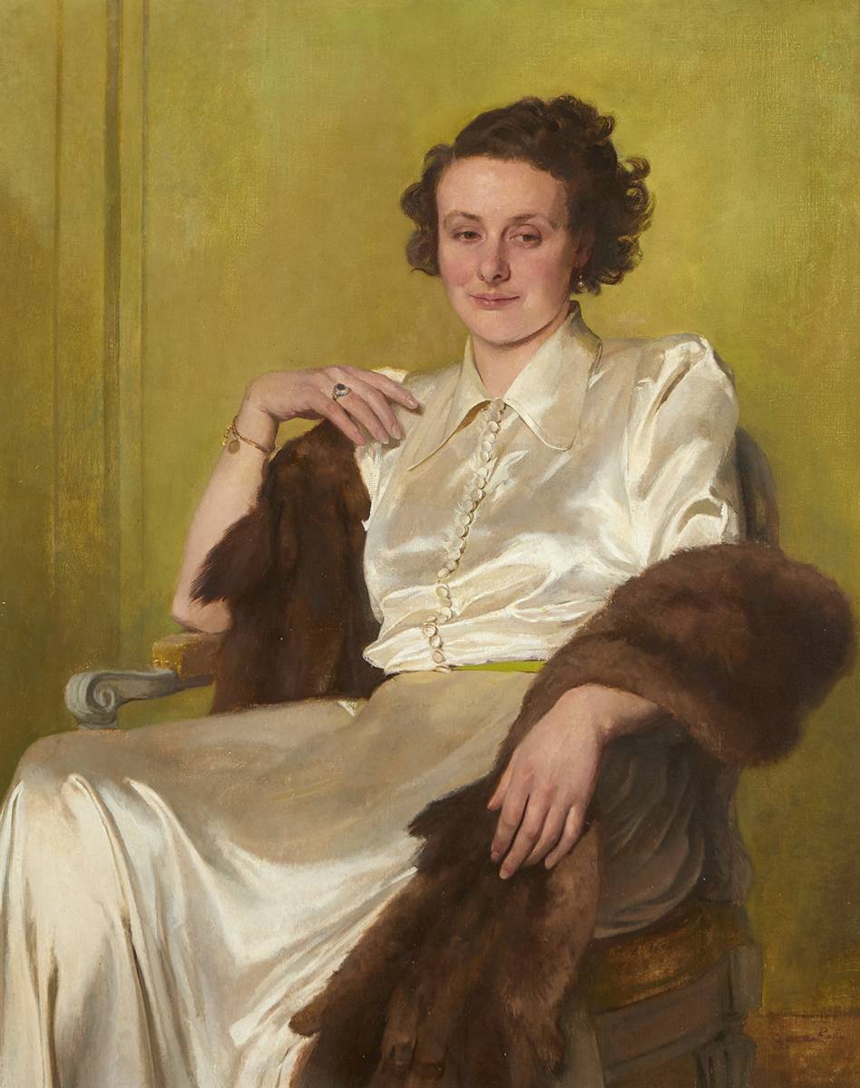 PORTRAIT OF A LADY by Sir Gerald Festus Kelly sold for 2,800 at Whyte's Auctions