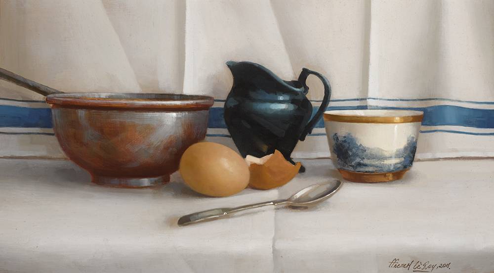 STILL LIFE WITH EGGS, 2011 by David Ffrench le Roy sold for 950 at Whyte's Auctions