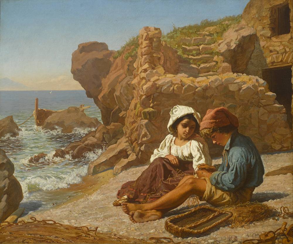 MENDING NETS, c.1860s by Michael George Brennan sold for 4,600 at Whyte's Auctions