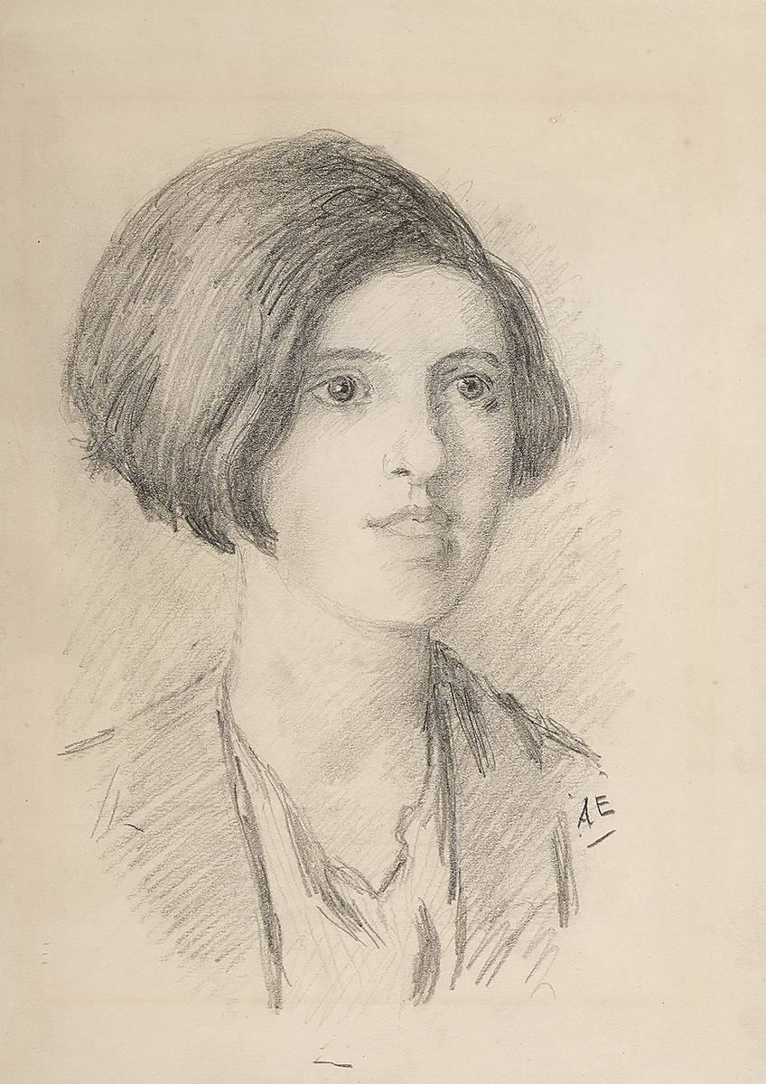 PORTRAIT OF IRENE HAUGH by George Russell ('') (1867-1935) at Whyte's Auctions
