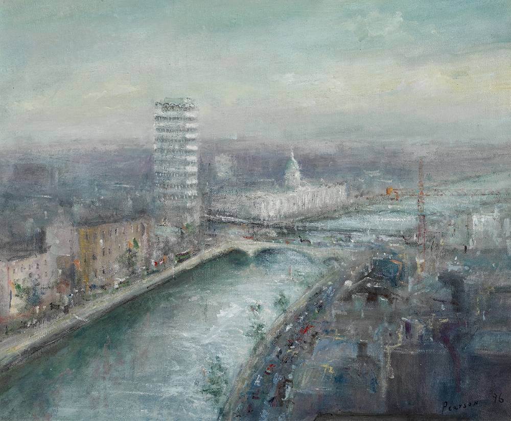 LOOPLINE BRIDGE AND CUSTOMS HOUSE, DUBLIN, 1996 by Peter Pearson sold for 1,200 at Whyte's Auctions