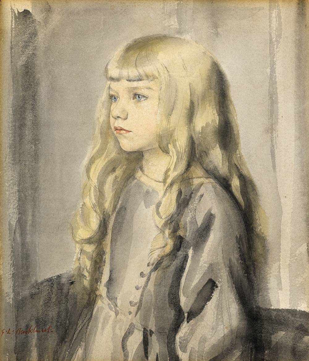 PORTRAIT OF BRENDA GOGARTY by Gerald Leslie Brockhurst sold for 4,200 at Whyte's Auctions