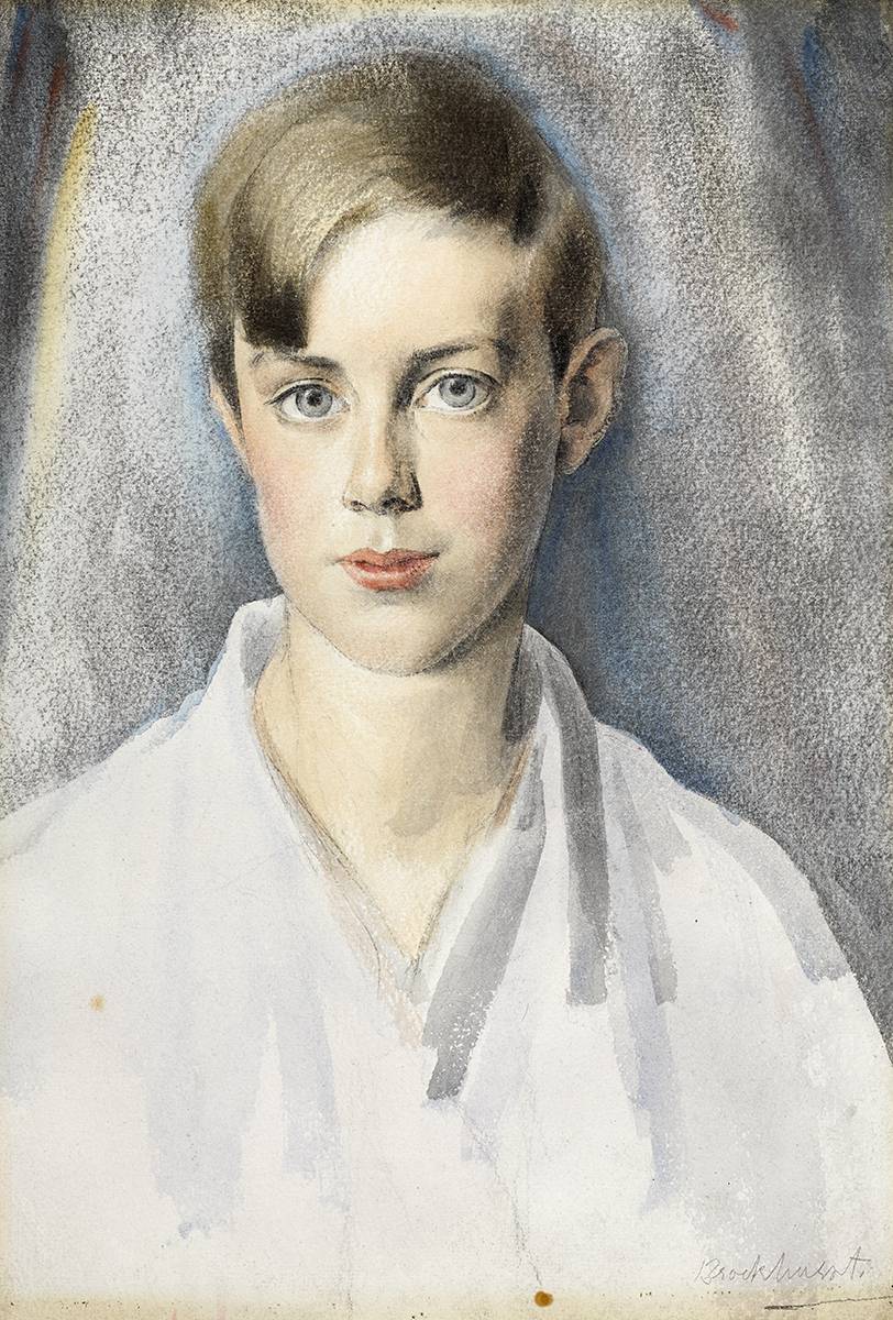 PORTRAIT OF OLIVER DUANE ODYSSEUS GOGARTY (KNOWN AS 'NOLL') by Gerald Leslie Brockhurst sold for 11,000 at Whyte's Auctions