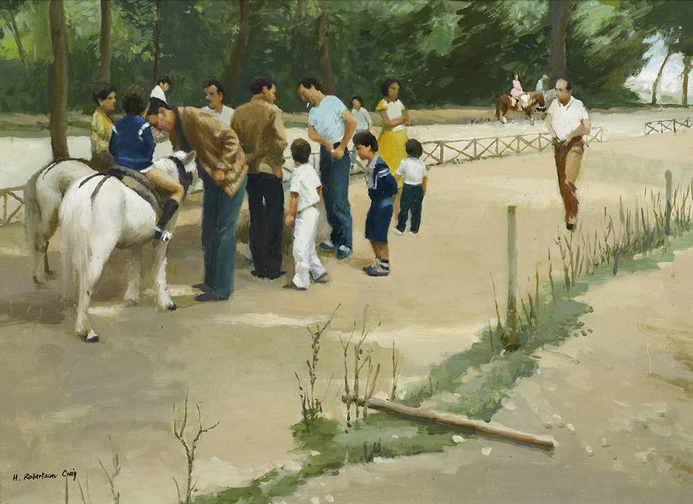 PONY RIDES by Henry Robertson Craig sold for 950 at Whyte's Auctions