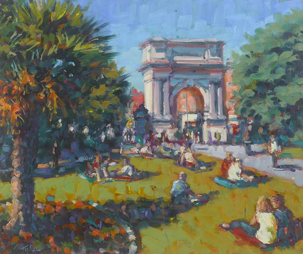ST. STEPHEN'S GREEN, DUBLIN by Norman Teeling sold for 950 at Whyte's Auctions