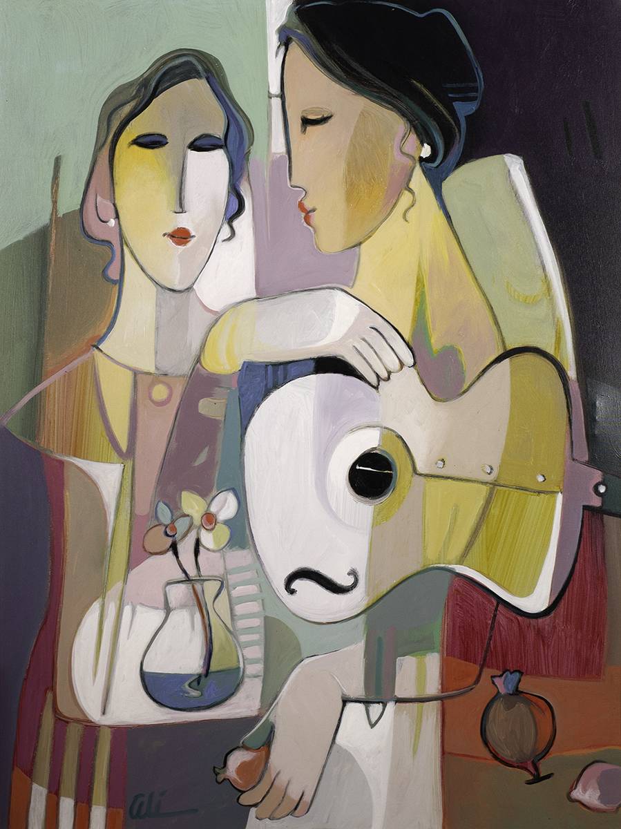 THE MUSICIAN AND HER APPRENTICE by Ali Golkar sold for 5,000 at Whyte's Auctions