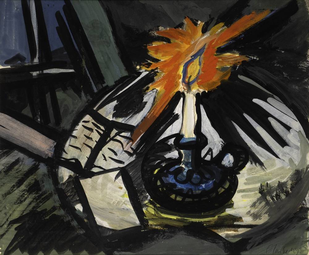 STILL LIFE WITH CANDLE, 1949 by David Clarke sold for 380 at Whyte's Auctions