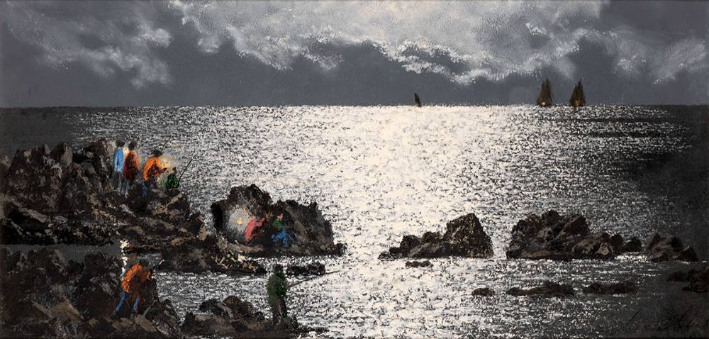 NIGHT FISHING, TENERIFE by Ciaran Clear (1920-2000) at Whyte's Auctions