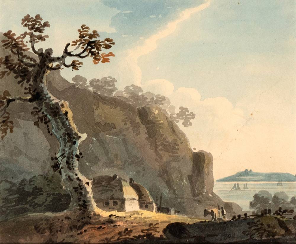 DALKEY ISLAND FROM KILLINEY, COUNTY DUBLIN, 1808 by John Henry Campbell sold for 850 at Whyte's Auctions