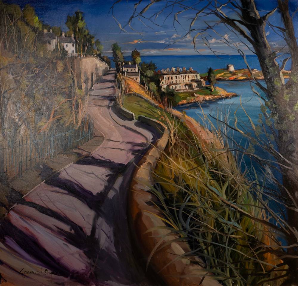 DALKEY ISLAND AND SORRENTO TERRACE FROM VICO ROAD, COUNTY DUBLIN by Gerard Byrne sold for 3,600 at Whyte's Auctions