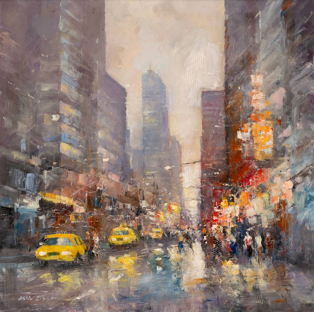 MORNING RAIN, NEW YORK by Colin Gibson sold for 1,100 at Whyte's Auctions