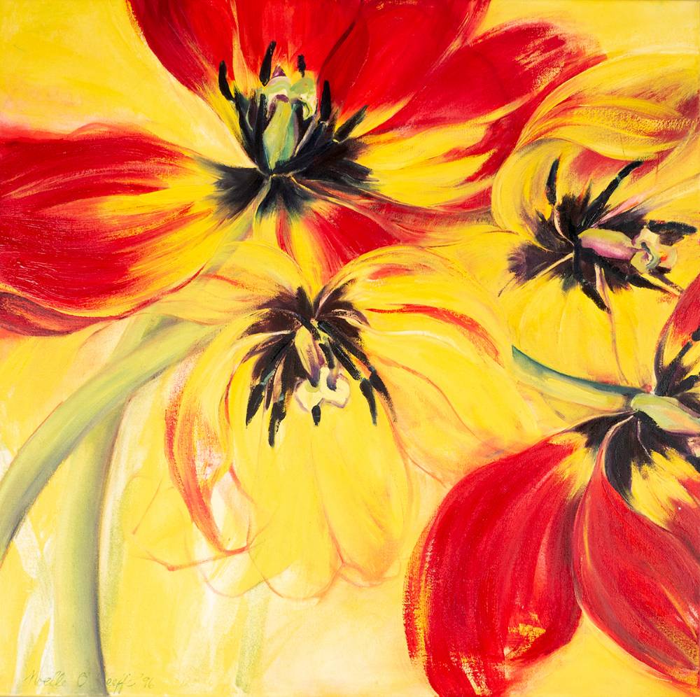 FLOWERS, 1996 by Noelle O'Keefe sold for 480 at Whyte's Auctions