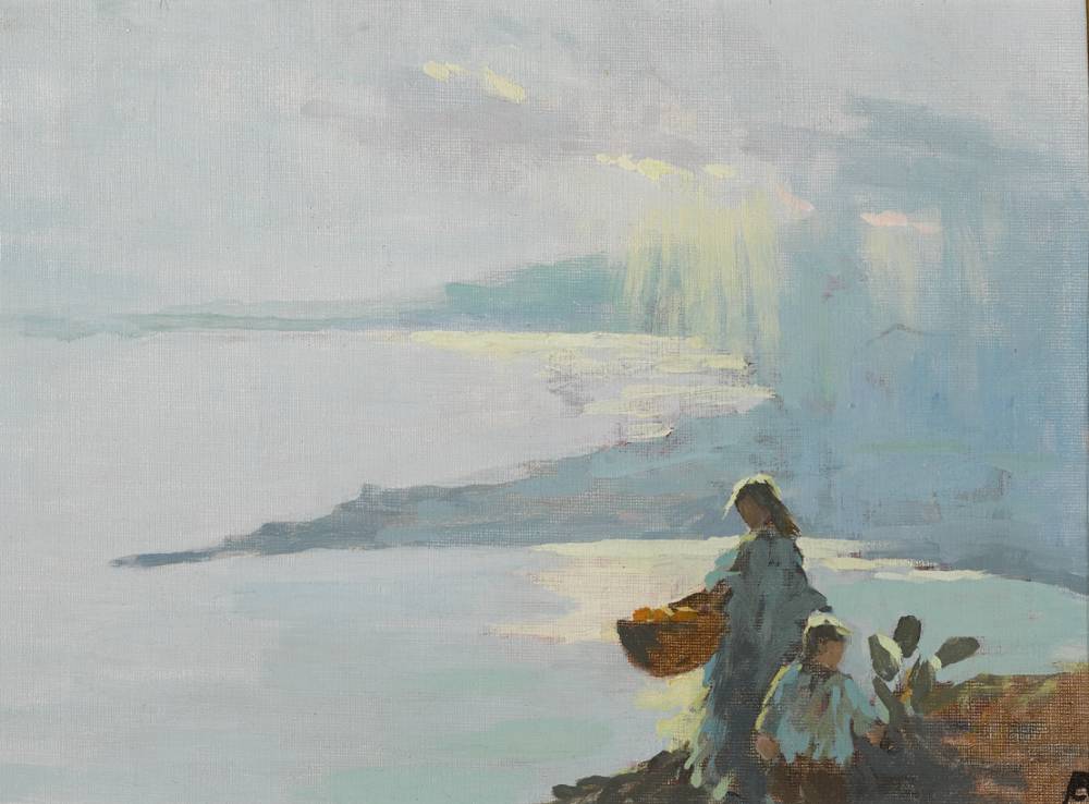 WOMAN AND CHILD BY THE SEA SHORE by Eileen Murray sold for 2,300 at Whyte's Auctions