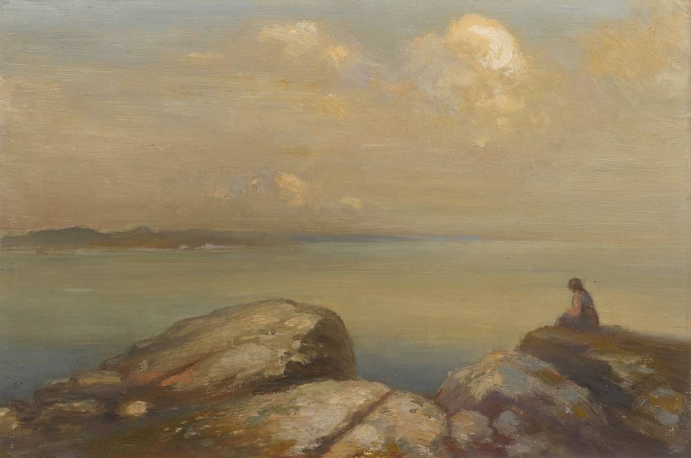 THE VIEW FROM THE ROCKS by George Russell ('') (1867-1935) at Whyte's Auctions