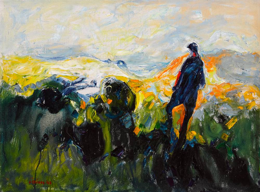 MAN ON A HILL, 1954 by Colin Middleton sold for 16,000 at Whyte's Auctions