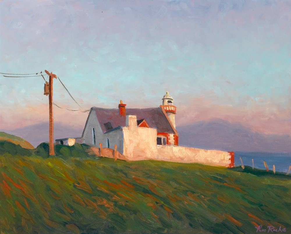 DINGLE LIGHTHOUSE, COUNTY KERRY by Tom Roche sold for 1,000 at Whyte's Auctions