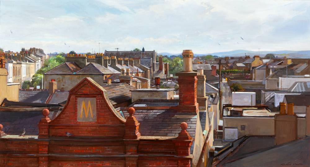 ROOFTOPS, SOUTH DUBLIN, 2004 by Oisn Roche sold for 2,200 at Whyte's Auctions
