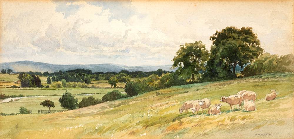 SHEEP IN A FIELD by William Magrath sold for 190 at Whyte's Auctions