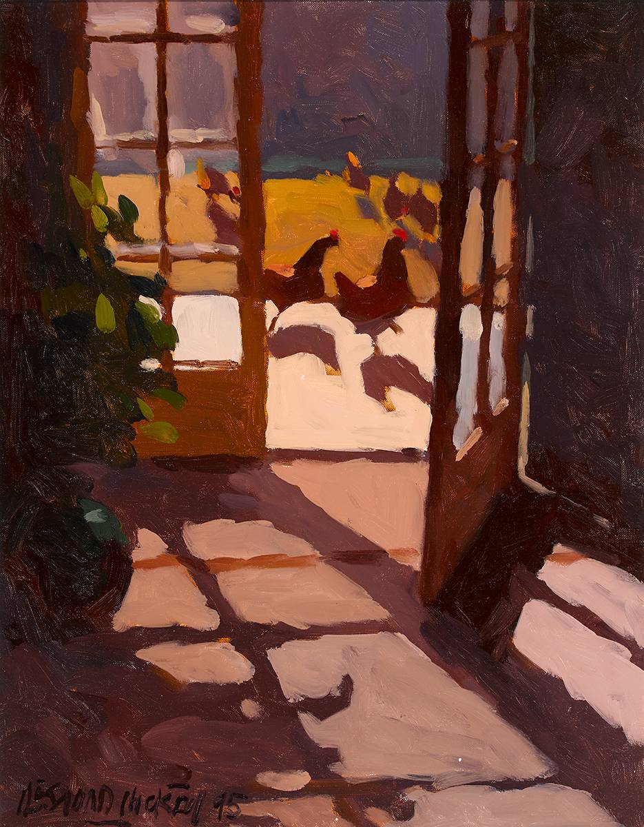 KATE'S HENS, 1995 by Desmond Hickey sold for 440 at Whyte's Auctions