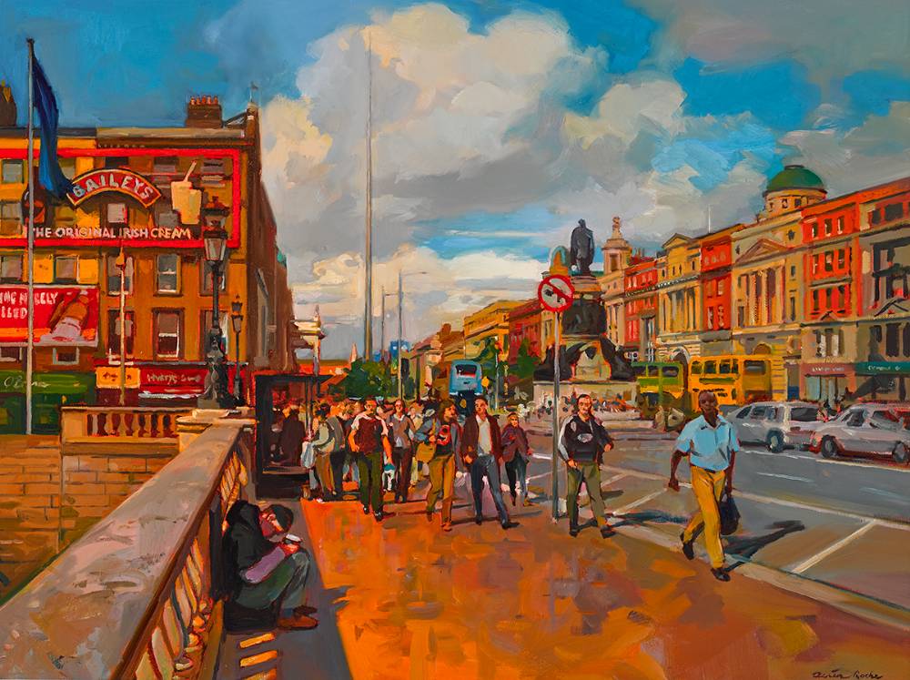 O'CONNELL STREET, DUBLIN by Oisn Roche sold for 1,150 at Whyte's Auctions