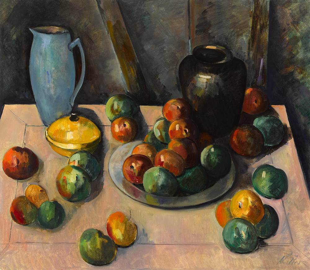 STILL LIFE WITH PEWTER PLATE by Peter Collis sold for 6,200 at Whyte's Auctions